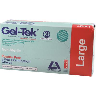 Latex Gloves Powder Free Large x 100 Pack
